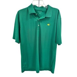 Masters Tech Golf Polo Shirt Mens XL Green Performance Short Sleeve Tournament